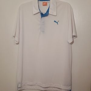 Puma Poly Proformance Polo White/Blue